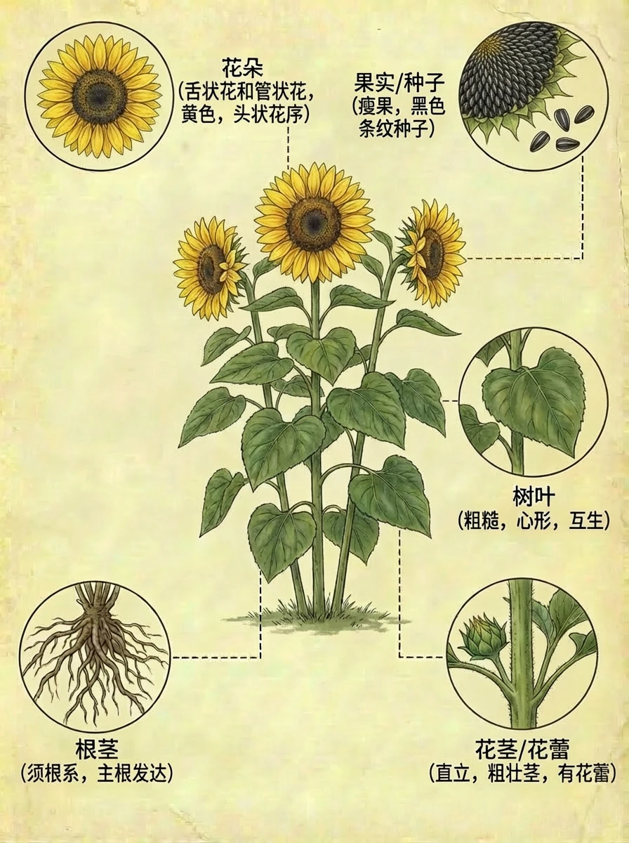 向日葵【植物猪自然笔记】F65