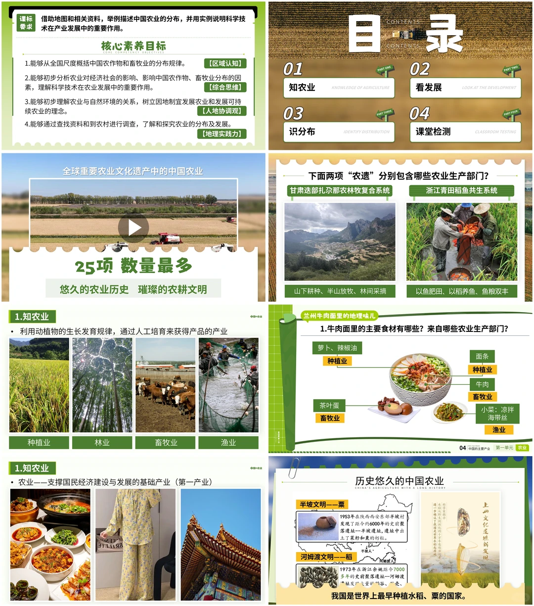 八上地理|从兰州牛肉面到《中国的农业》