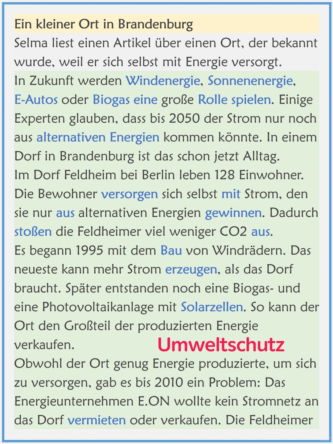 保护环境?使用可再生能源｜B1??DW