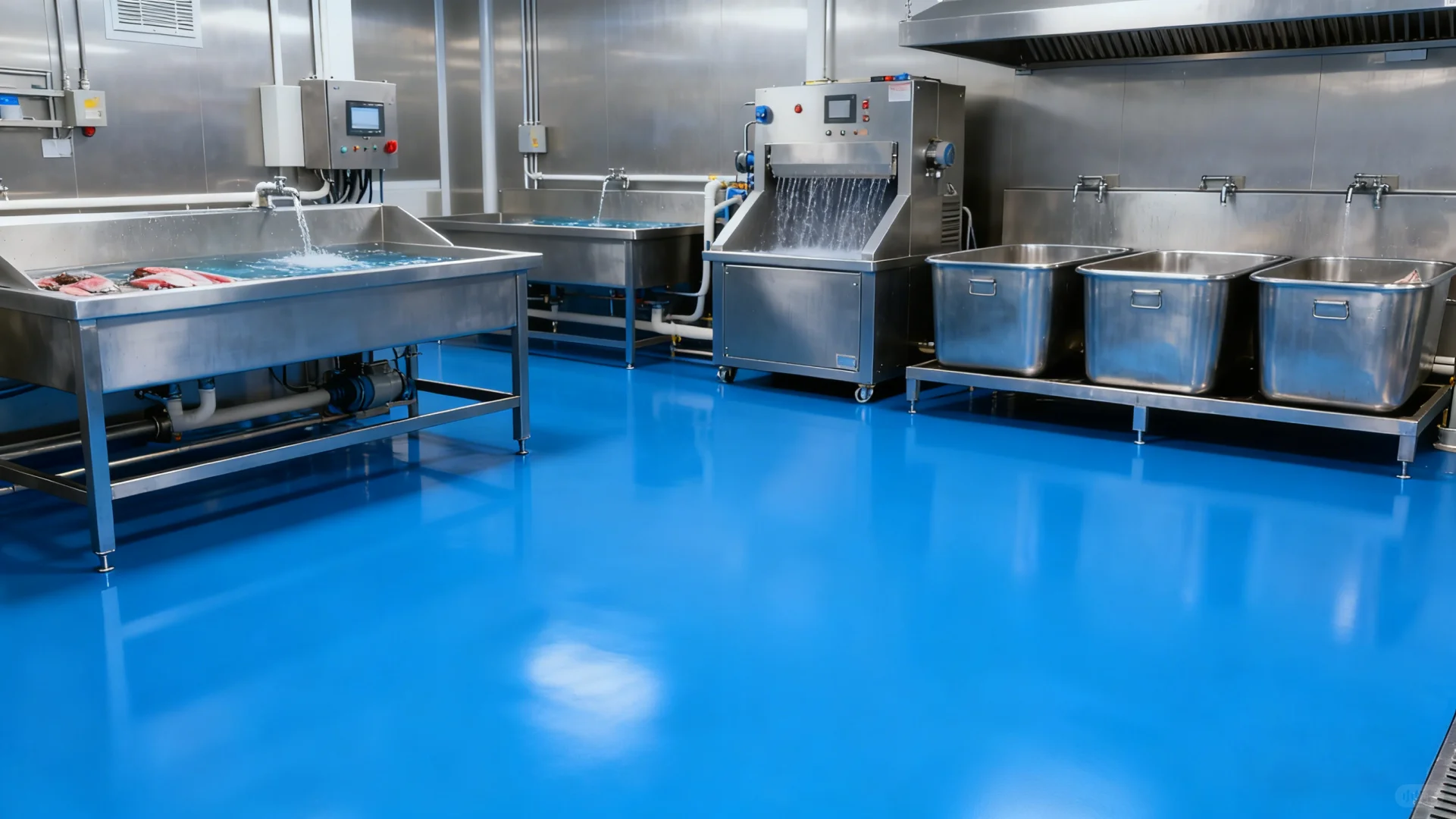 海鲜加工车间地面坑太多?选对材料稳到飞起