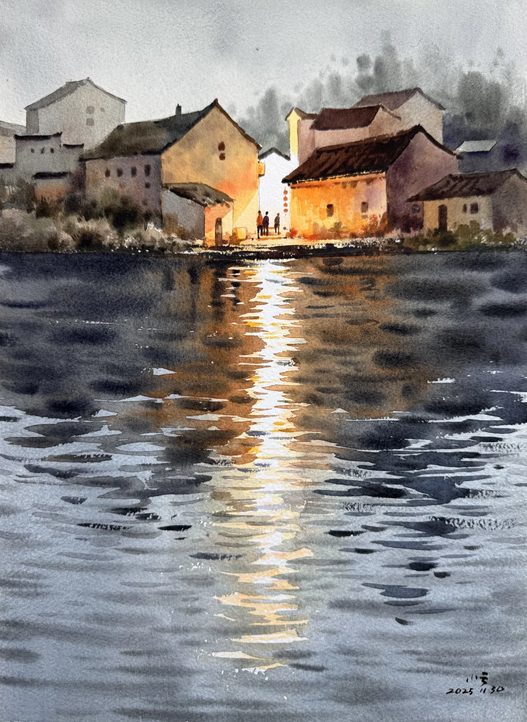 粉丝留言叫我画水,那必须要安排上呀