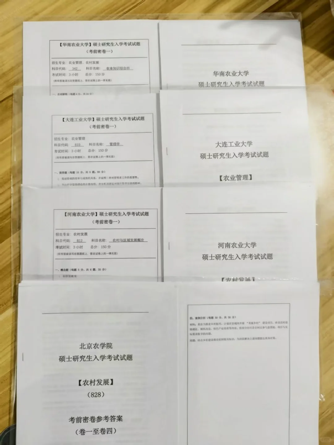 农村发展考前密卷押题卷农业管理密卷