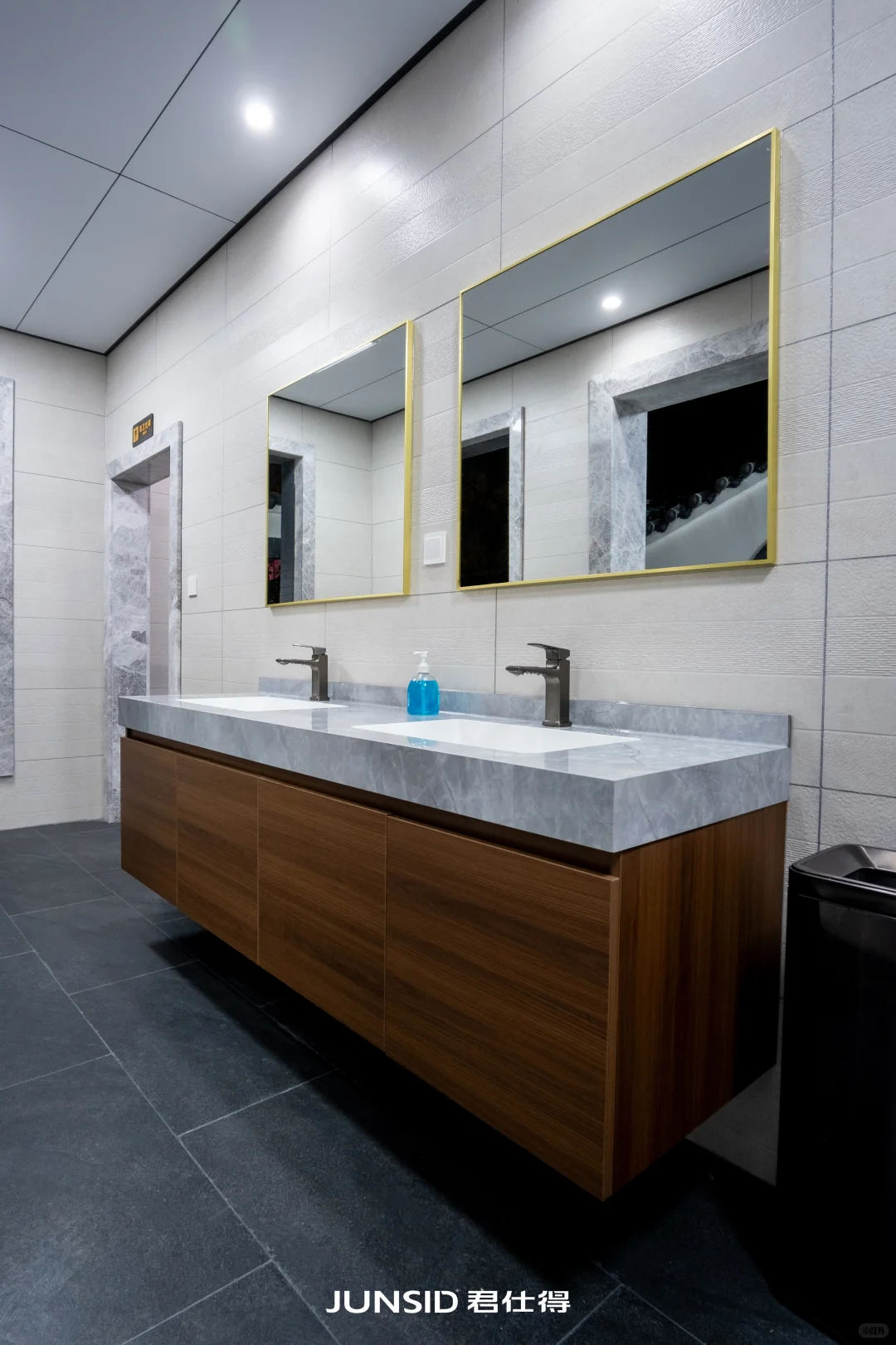 岩板双盆浴室柜丨乱纹免漆柜丨成都新都