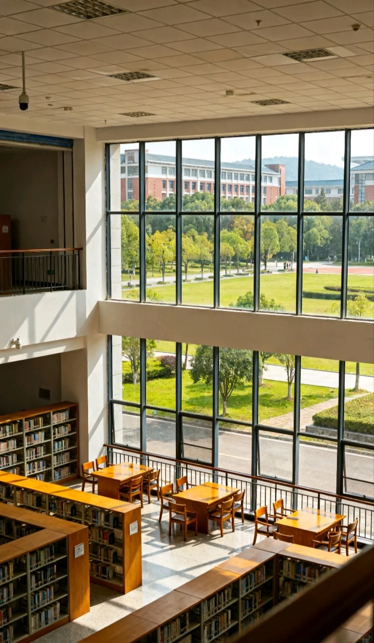 ? 湖师大图书馆的窗，框住了整个青春的