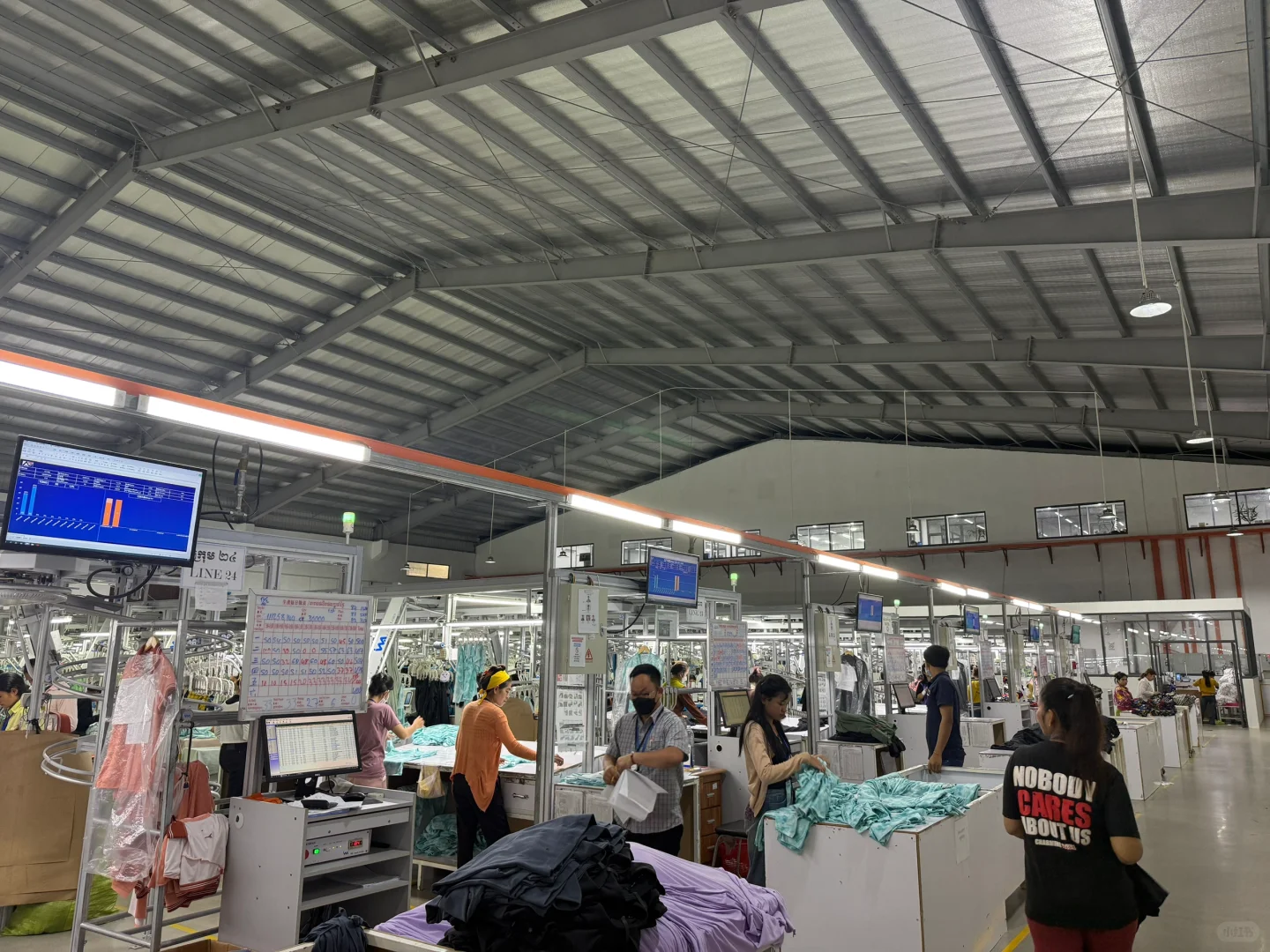 柬埔寨服装厂的日常