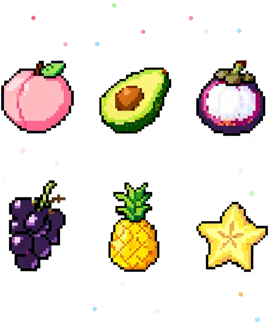 拼豆图纸｜缤纷水果合集2.0