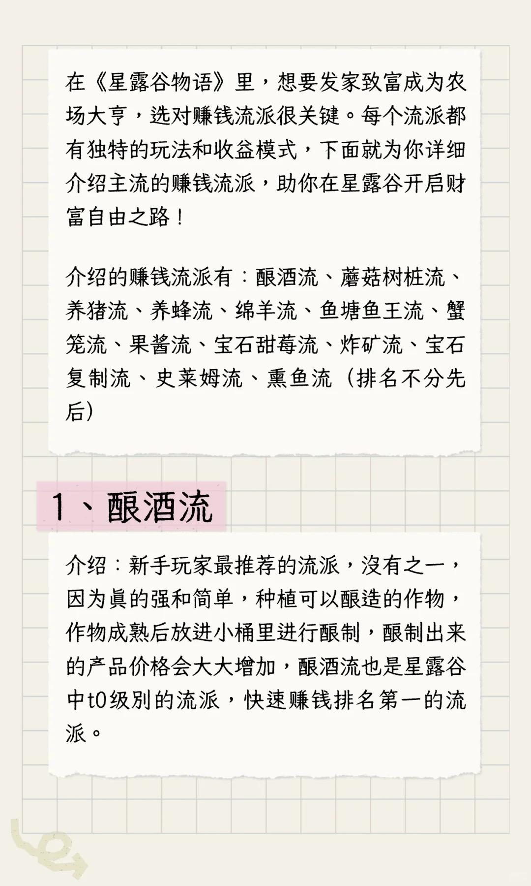 《星露谷物语》所有赚钱流派介绍整合（原版）