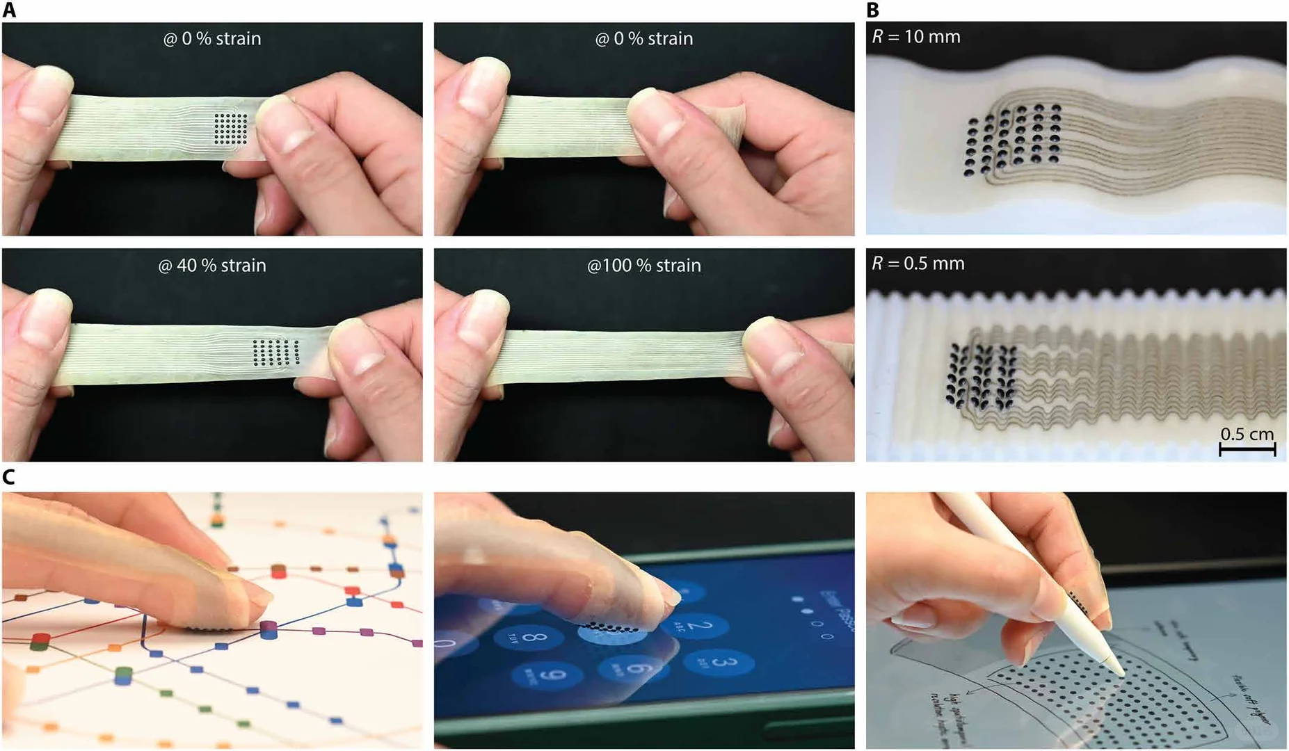 高带宽、高密度、可穿戴的触觉显示器