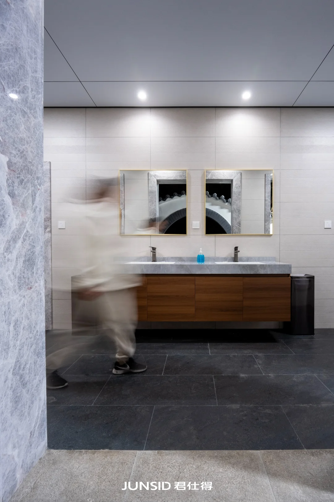 岩板双盆浴室柜丨乱纹免漆柜丨成都新都