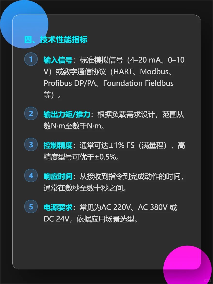 电动执行器技术总结