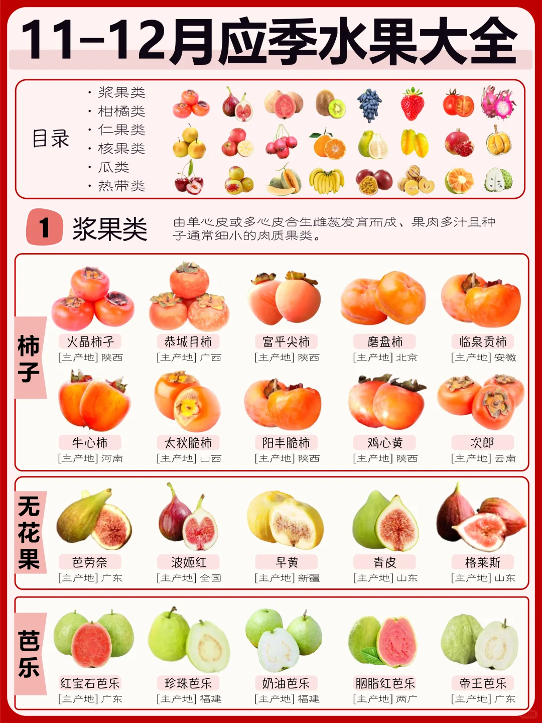 11月—12月应季水果大全