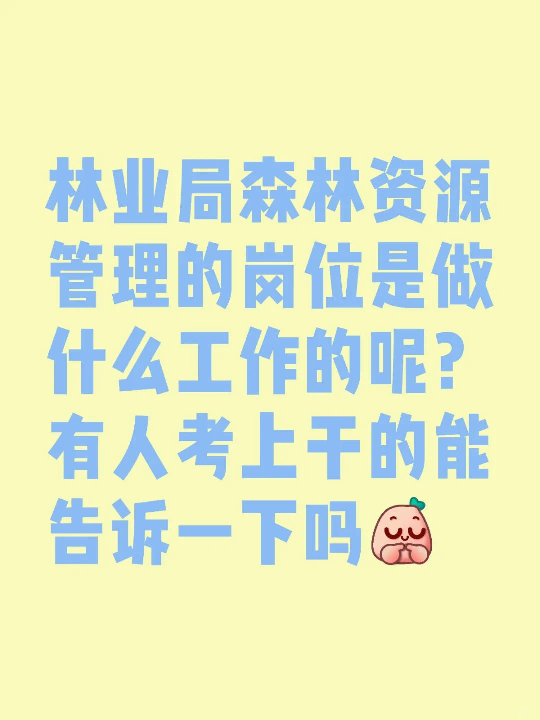 森工考试岗位工作