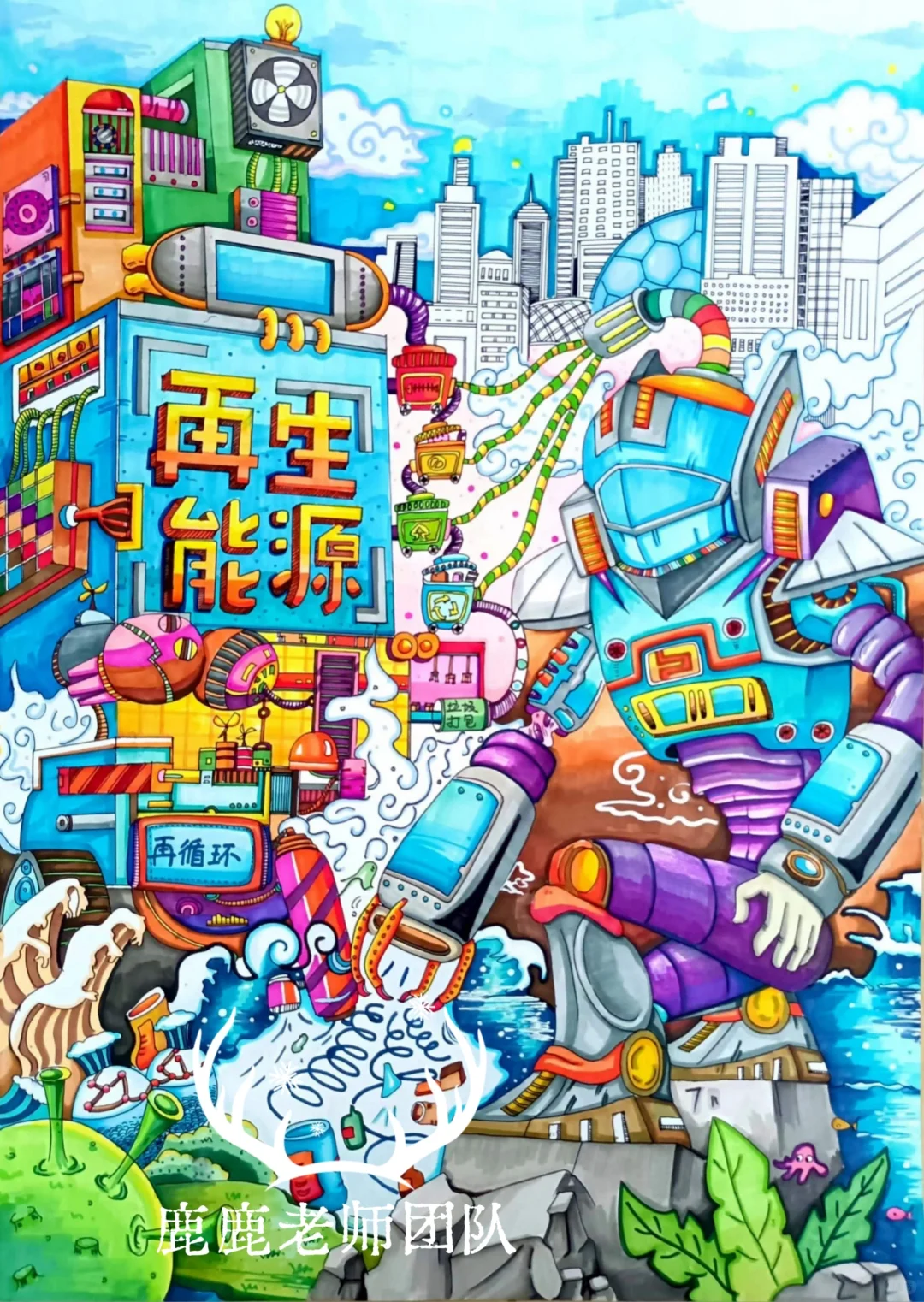 科幻画/垃圾分类能源再生系列/4K/原创客定