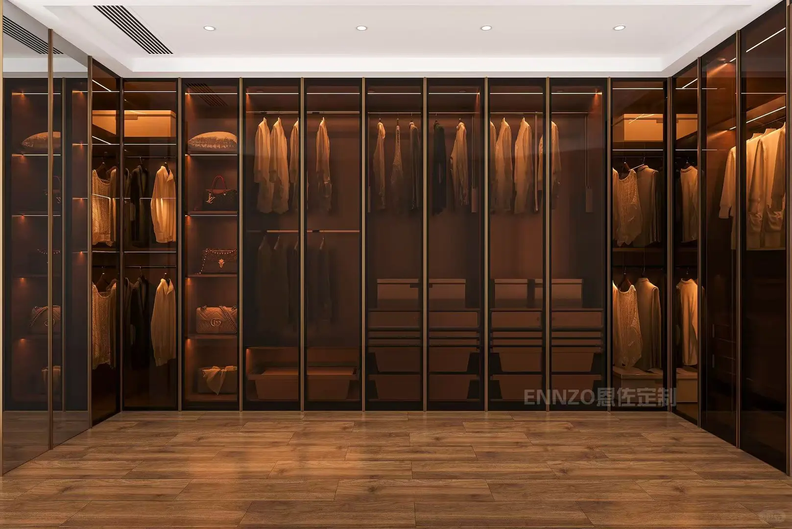 运达会展湾三期｜他偏要衣柜酒柜全玻璃门～