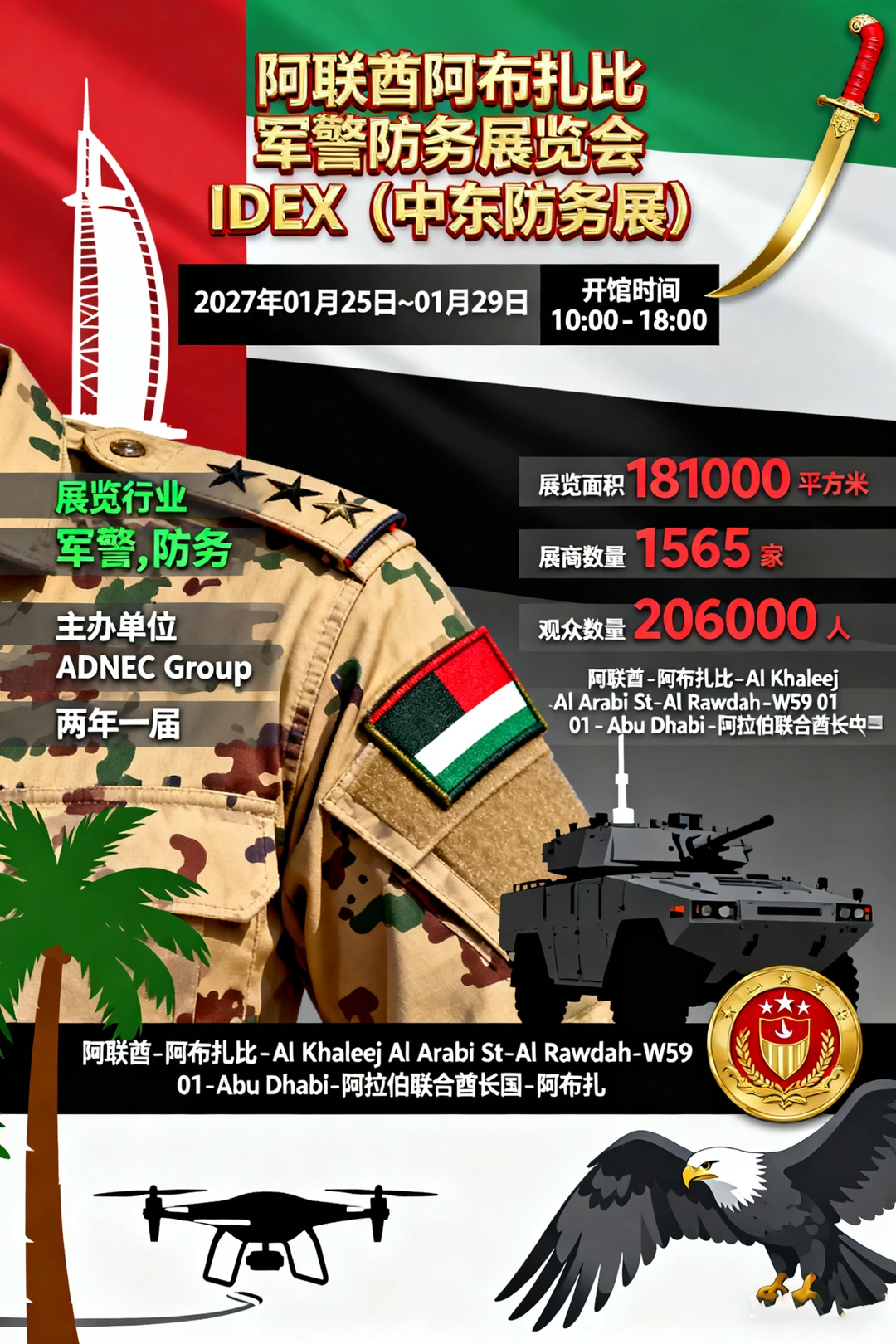 阿联酋阿布扎比军警防务展览会 IDEX