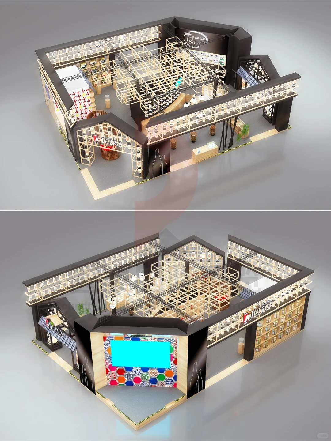 进博会食品区展台?日本展团设计搭建案例