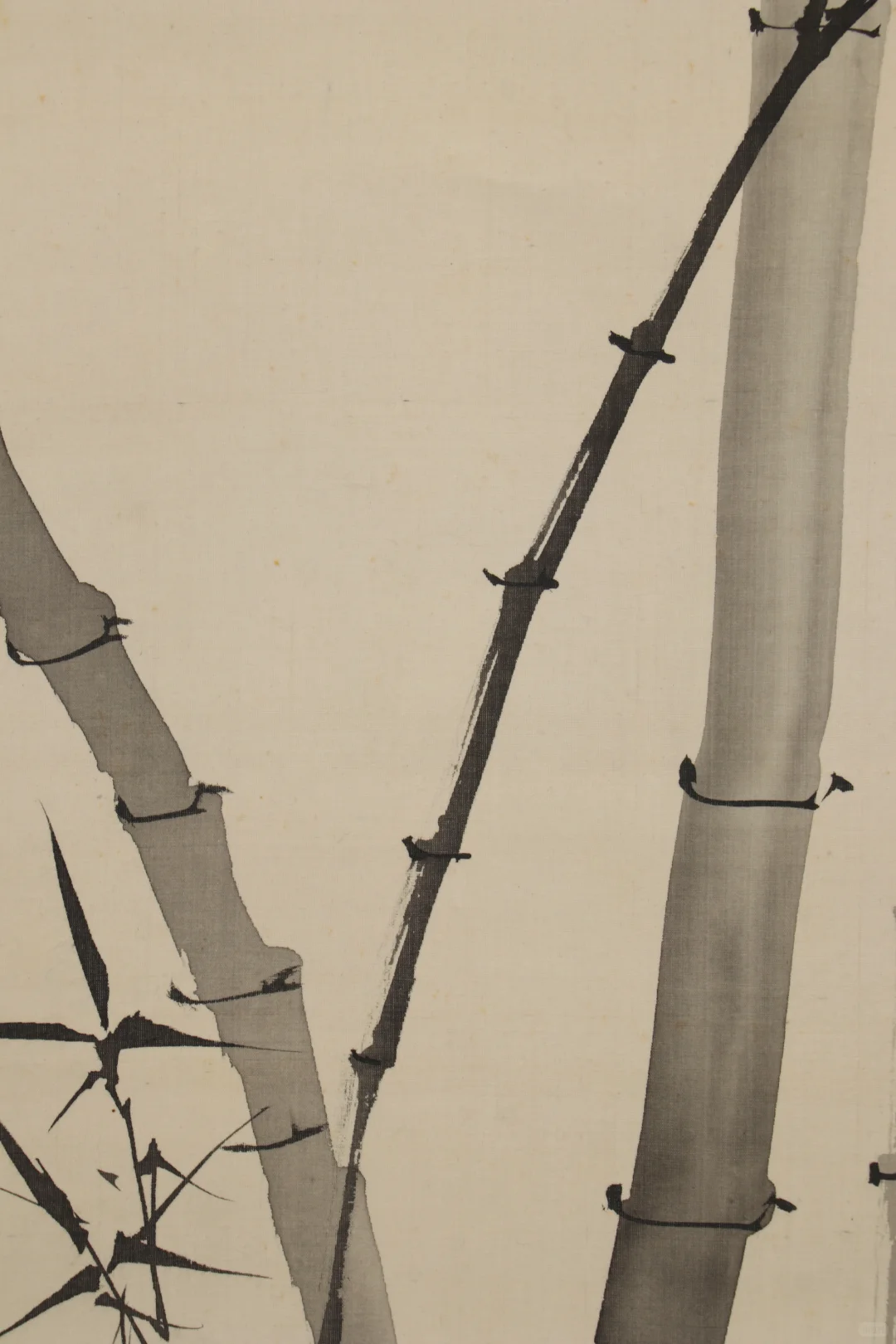 尾竹竹坡《月下竹》日本回流字画 手绘名家