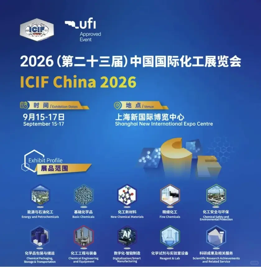 ICIF2026中国国际化工展览会-上海展会！