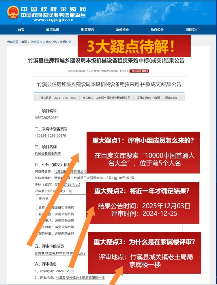 这个政采项目三大疑点待解