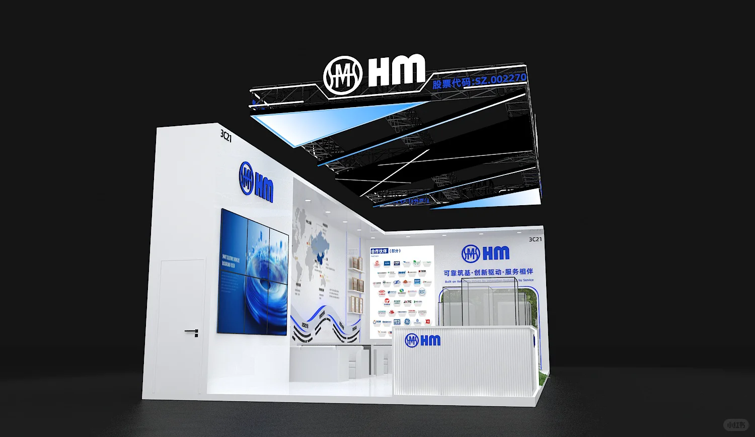 78平展台设计,简约大气,科技感满满!