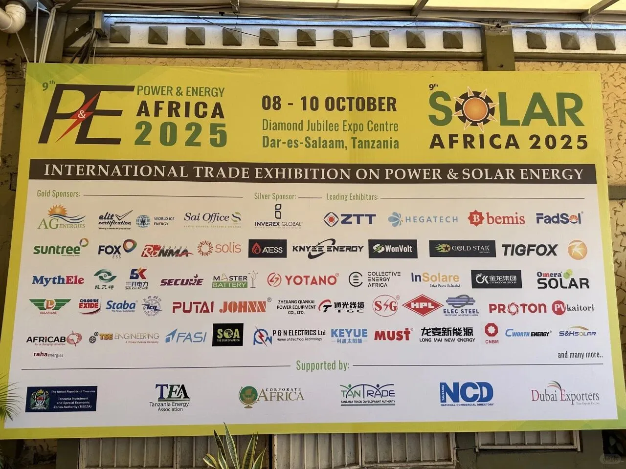 非洲坦桑尼亚太阳能光伏储能展Solar Africa