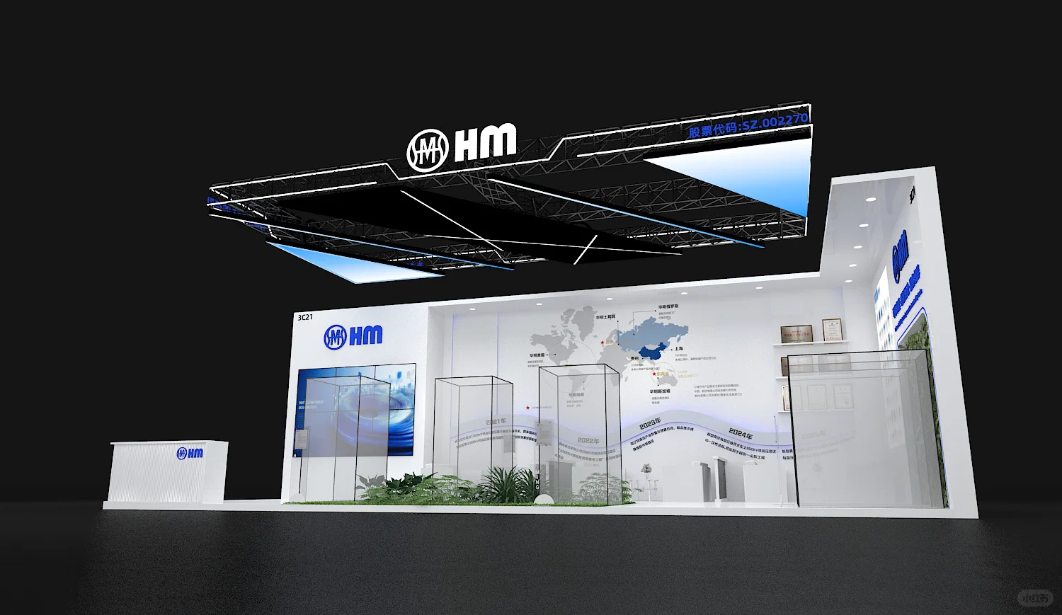 78平展台设计,简约大气,科技感满满!