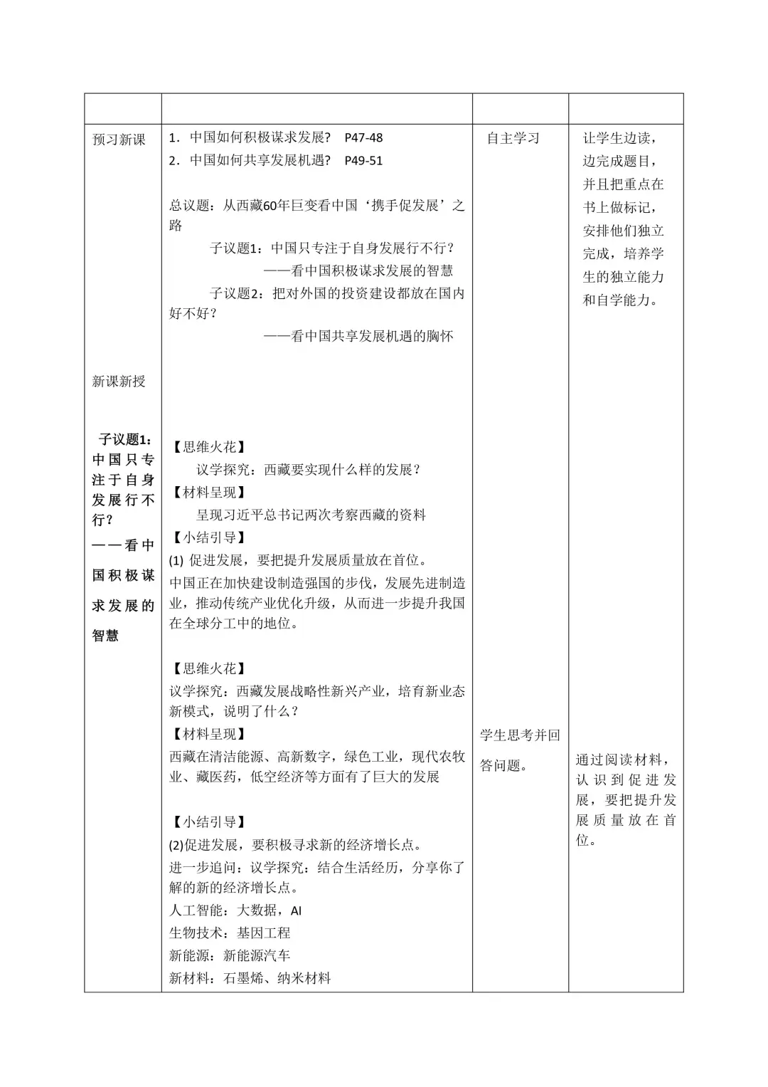 AI数字人情境✨《携手促发展》议题式教学