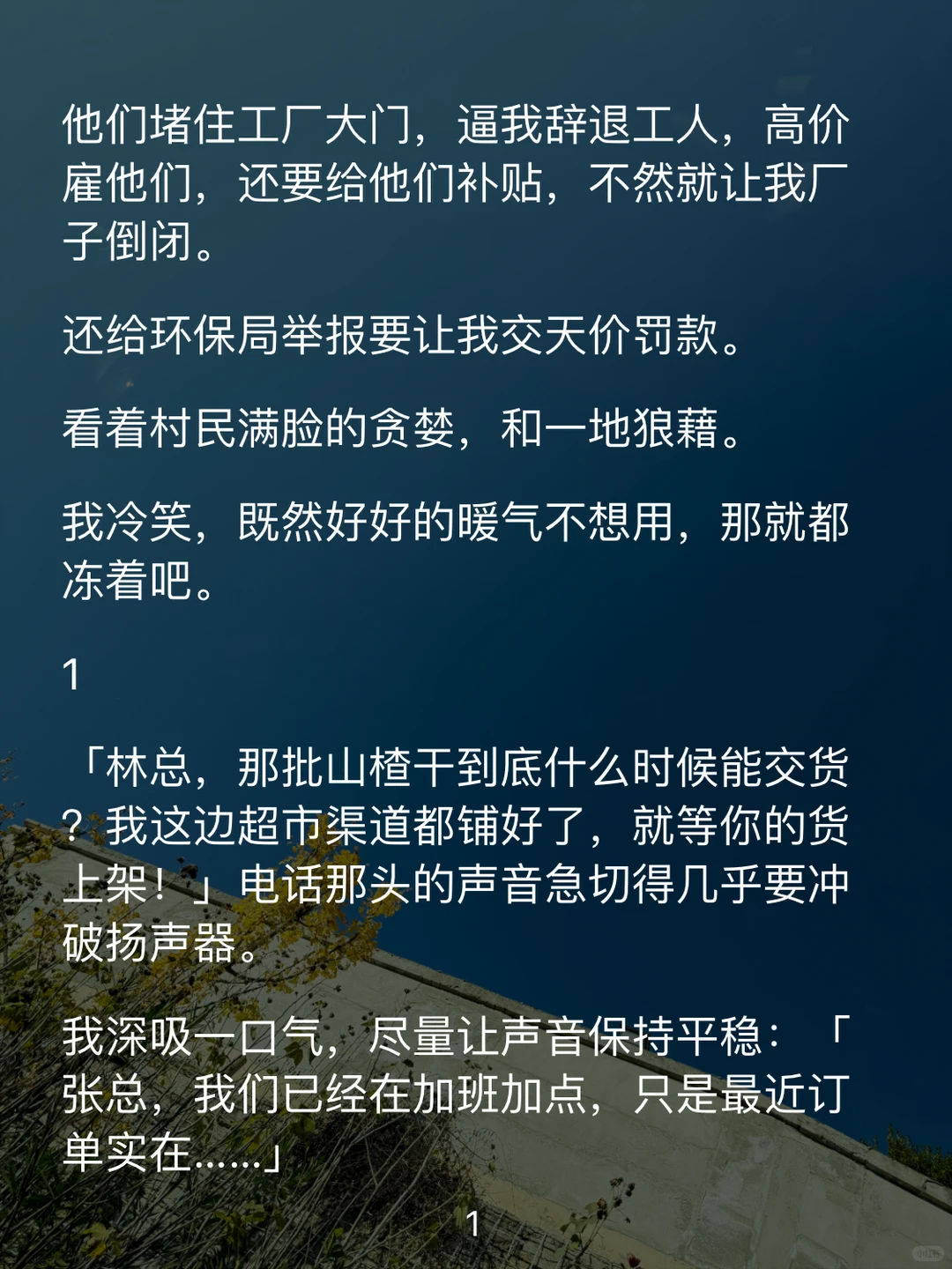 大学毕业后，我回村办了一家农产品加工厂。