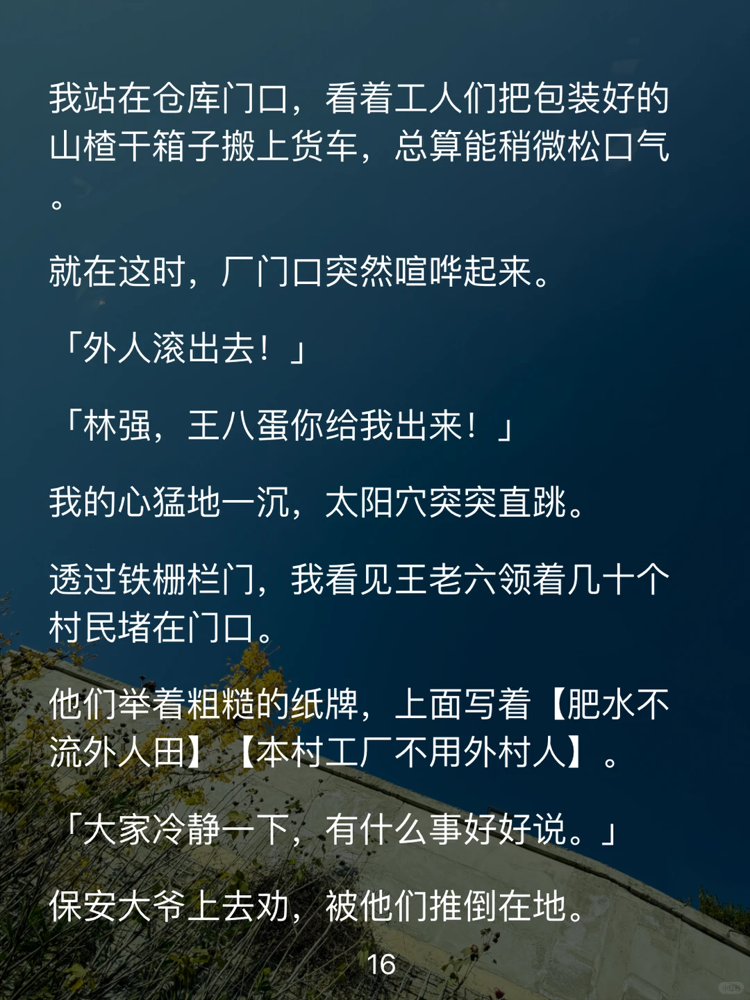 大学毕业后，我回村办了一家农产品加工厂。