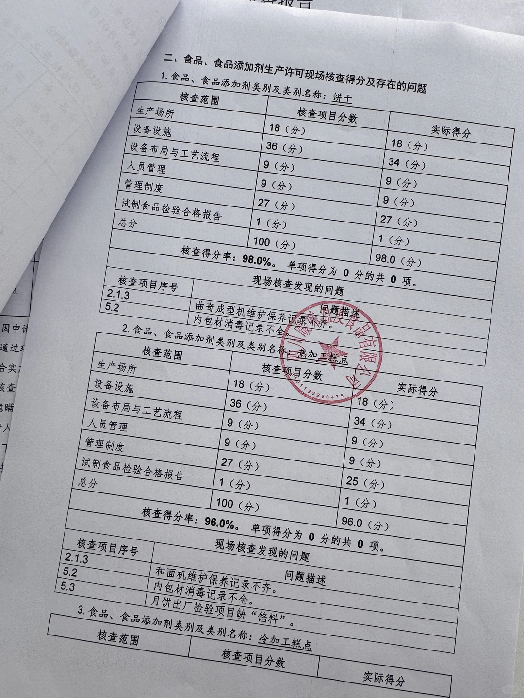 食品厂98分是什么水平