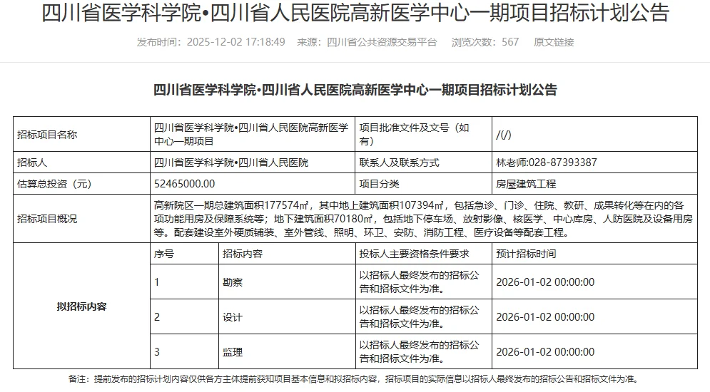 新川｜省医院高新分院即将落地