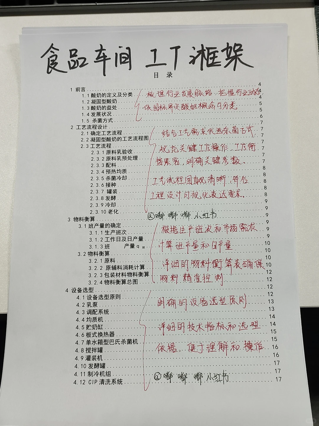 我导给的食品工程毕设车间工厂设计初稿框架