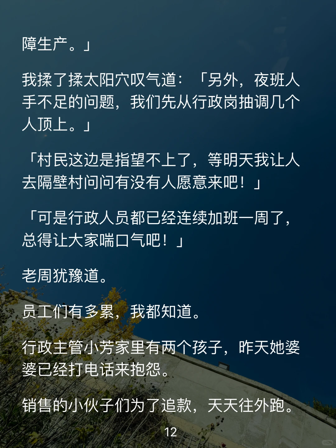 大学毕业后，我回村办了一家农产品加工厂。