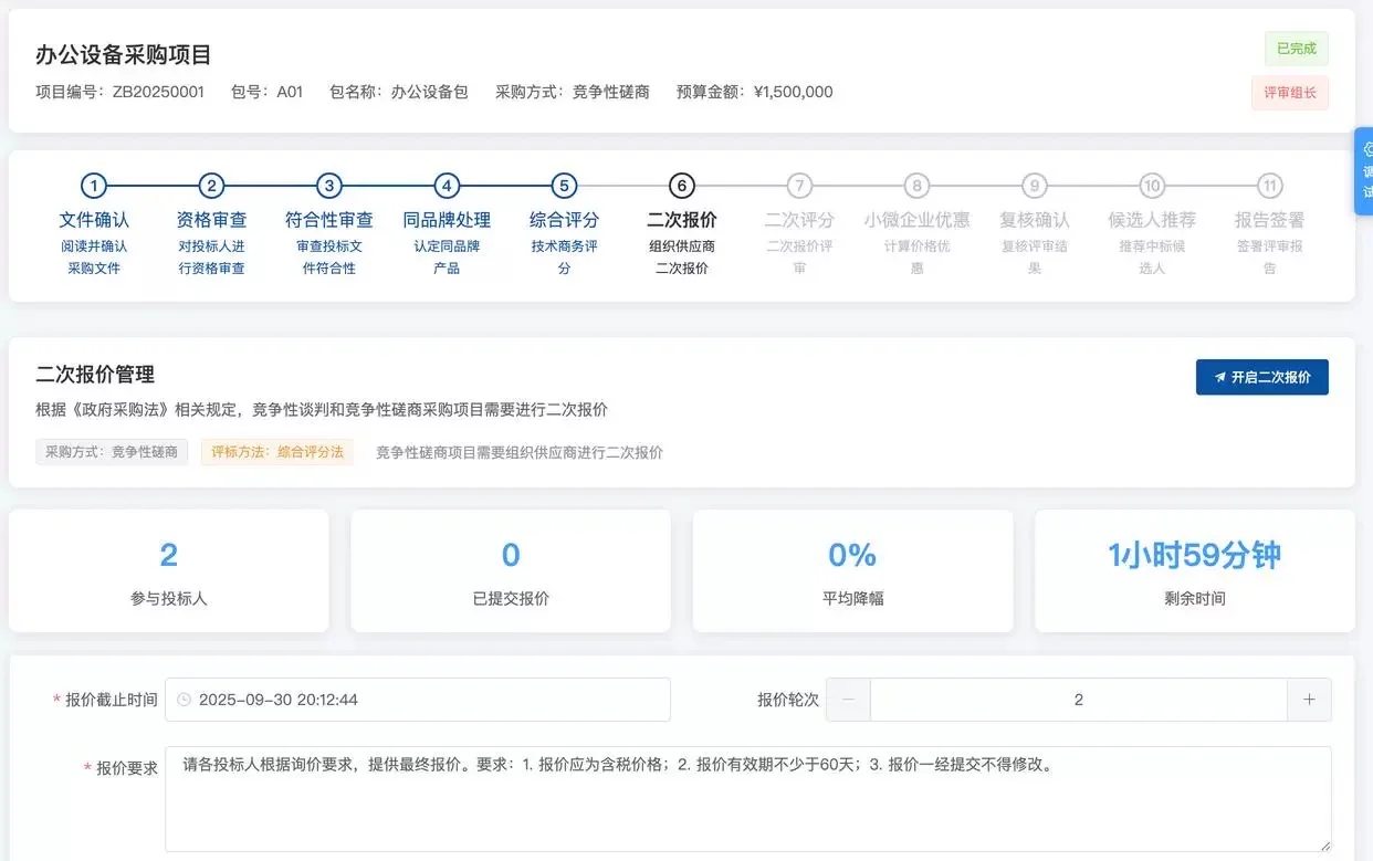 JAVA电子招投标系统，政采企采系统、招标系统