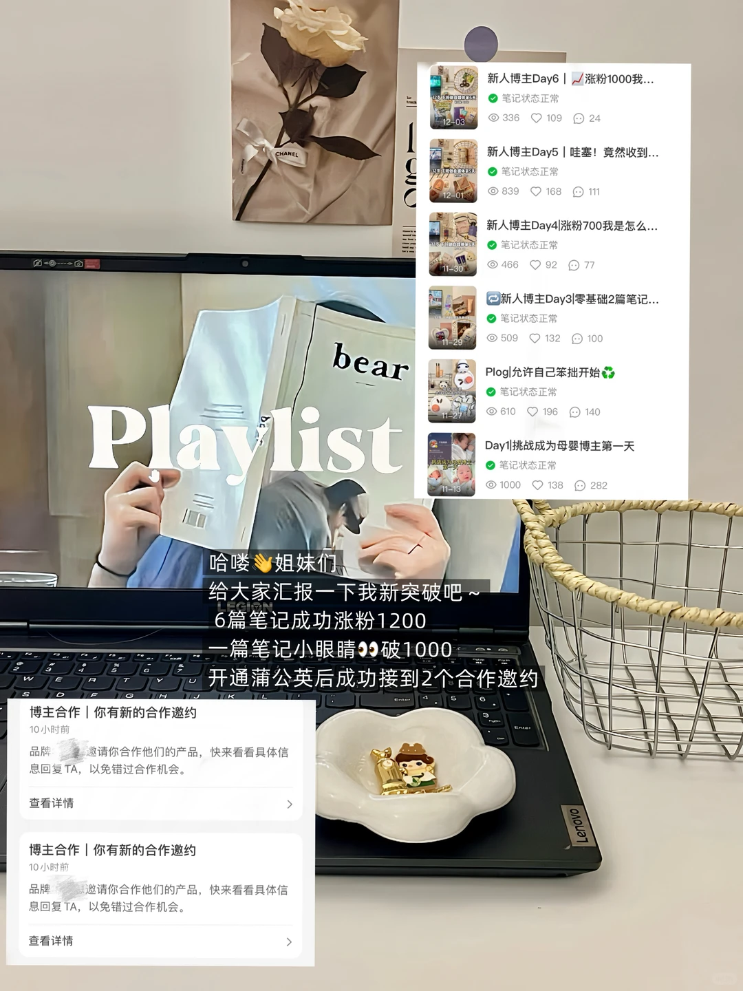 新人博主Day7|开通蒲公英后收到2个?作‼️