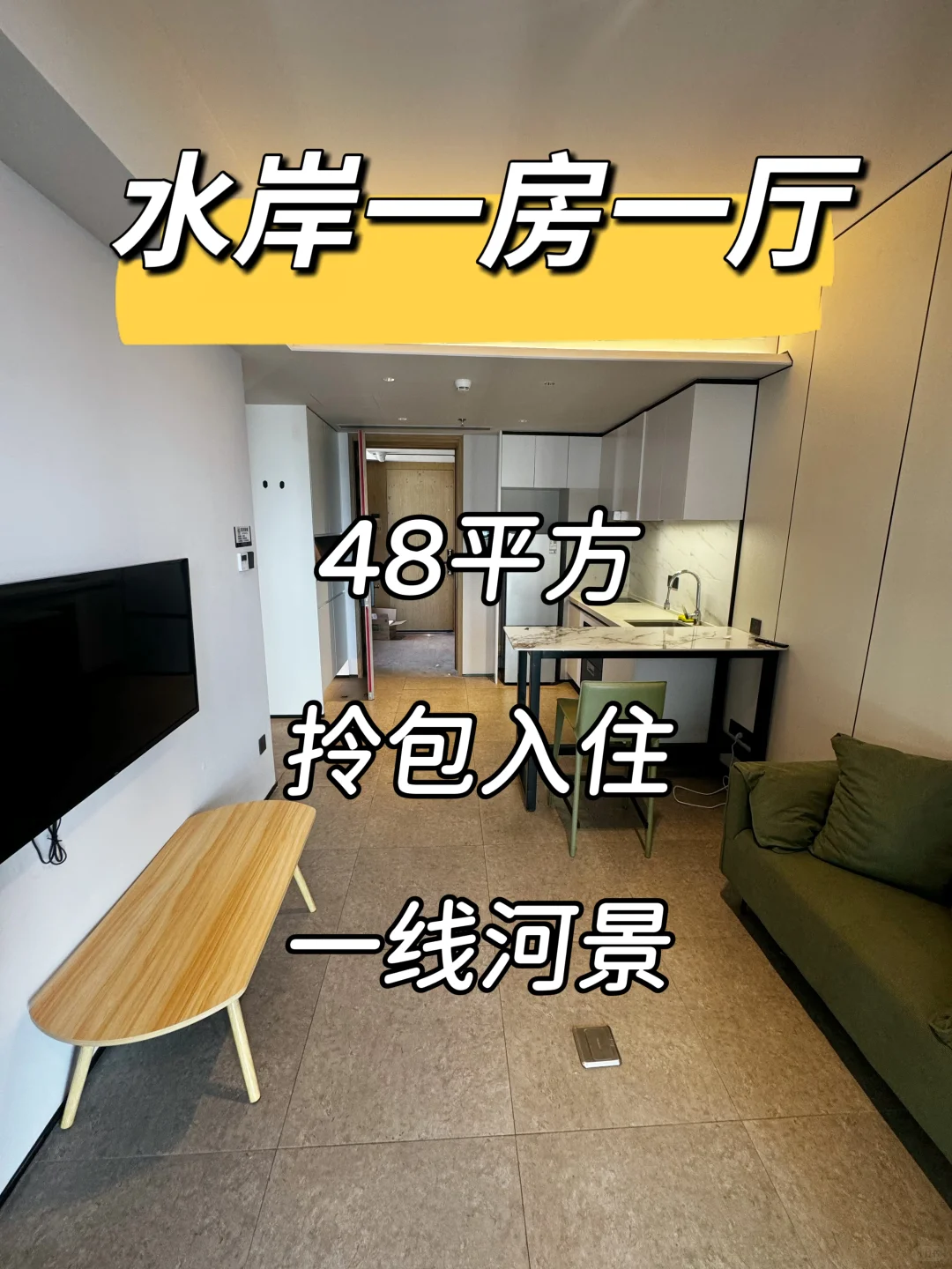 水岸48平一房一厅、会展湾一线河景