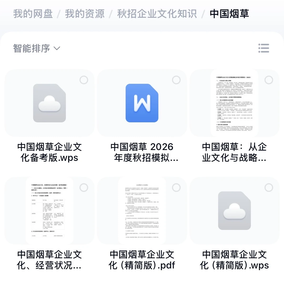 中国烟草2025笔试急救！企业文化占20-30%，现