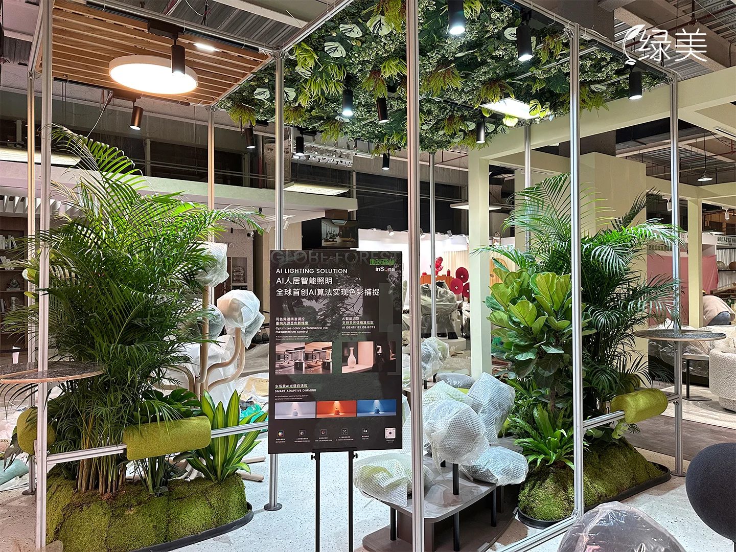 广州琶洲展会室内绿植设计 | 企业展厅布置