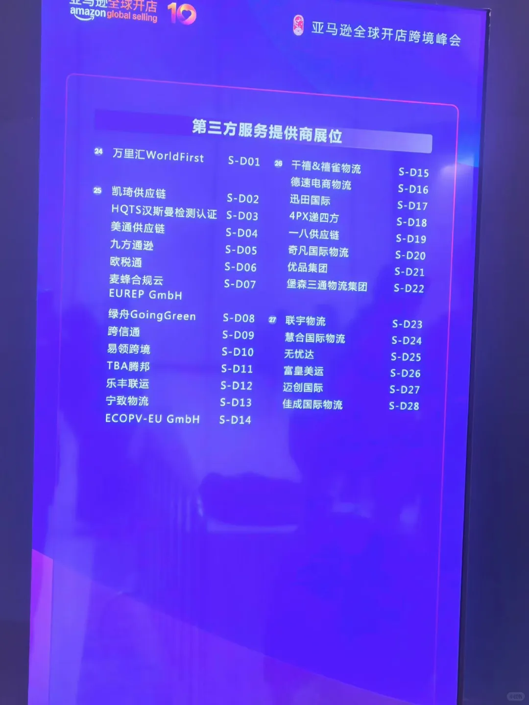 2025亚马逊峰会展商名单