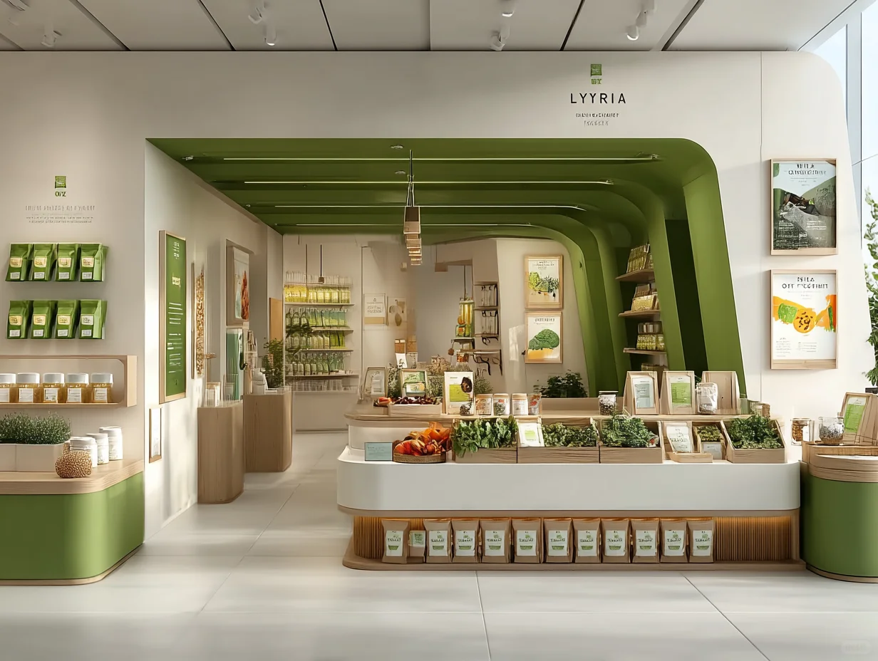 这农业展位直接把 “清新感” 焊在审美上了