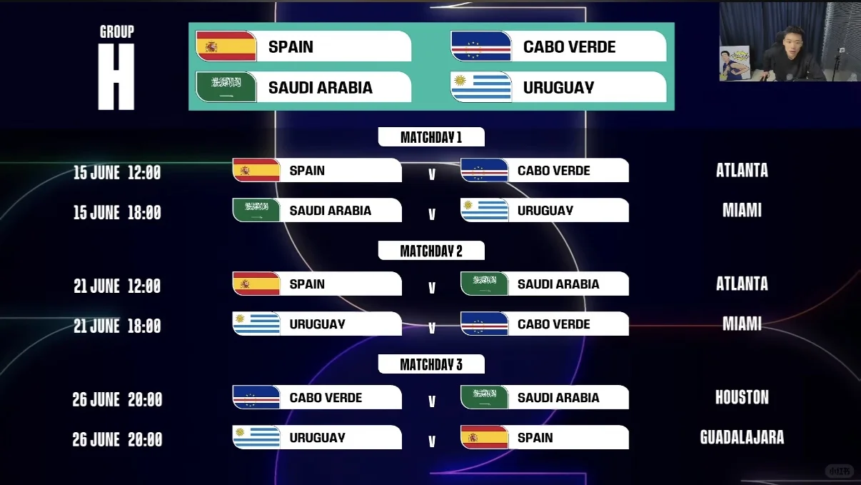 2026世界杯赛程公布 （部分）⚽️