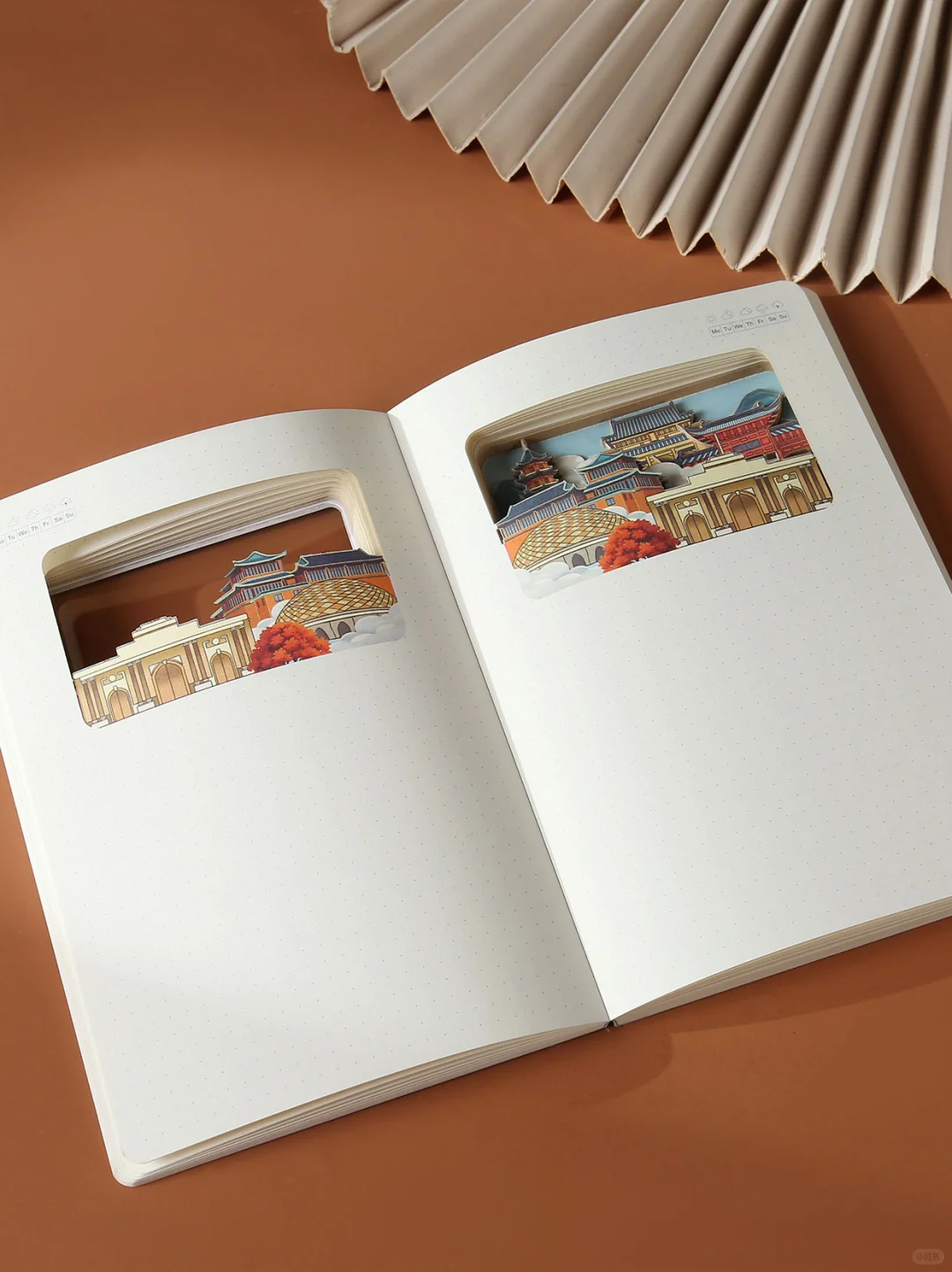 城市地标文创 3D立体镂空纸雕本定制案例