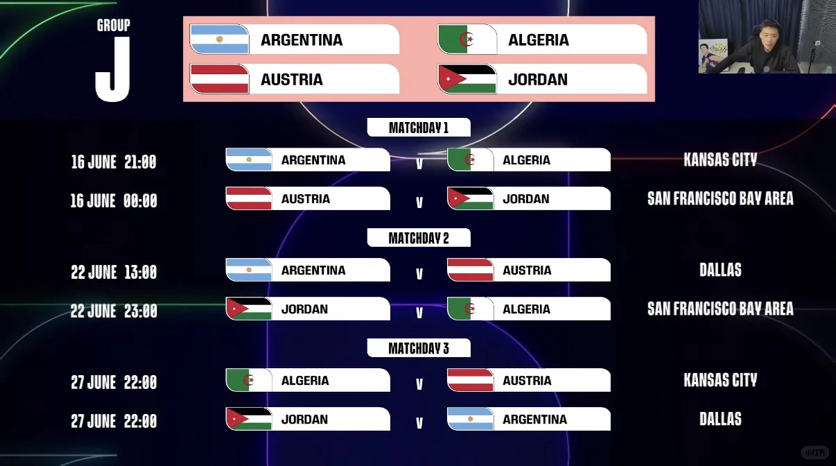 2026世界杯赛程公布 （部分）⚽️