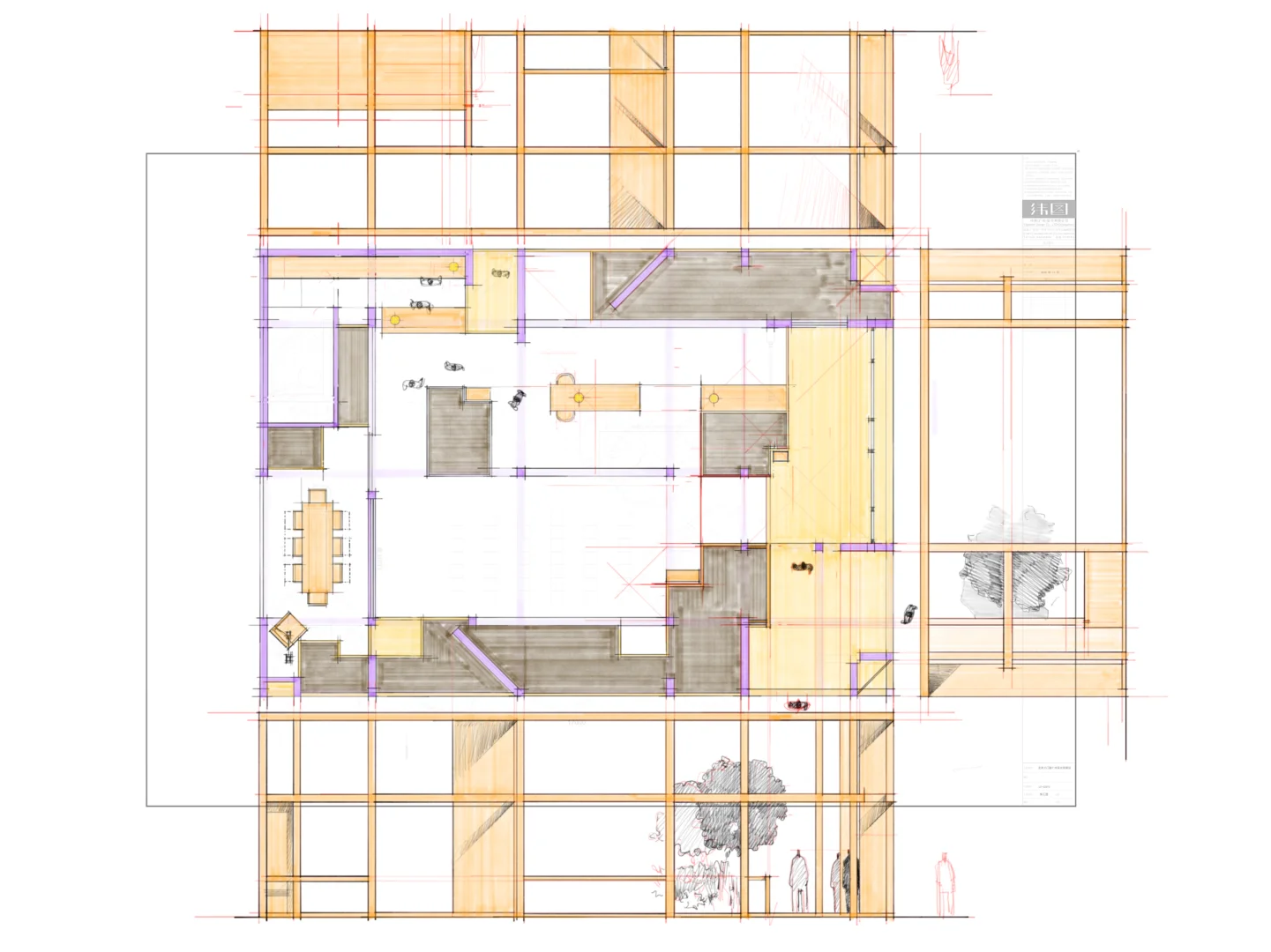 为品牌设计展位 方案手稿