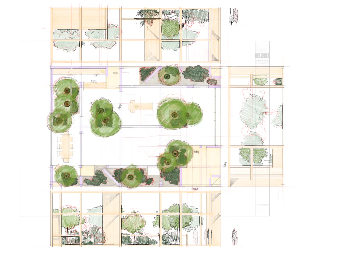 为品牌设计展位 方案手稿