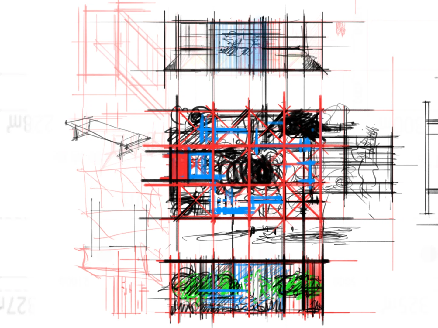 为品牌设计展位 方案手稿