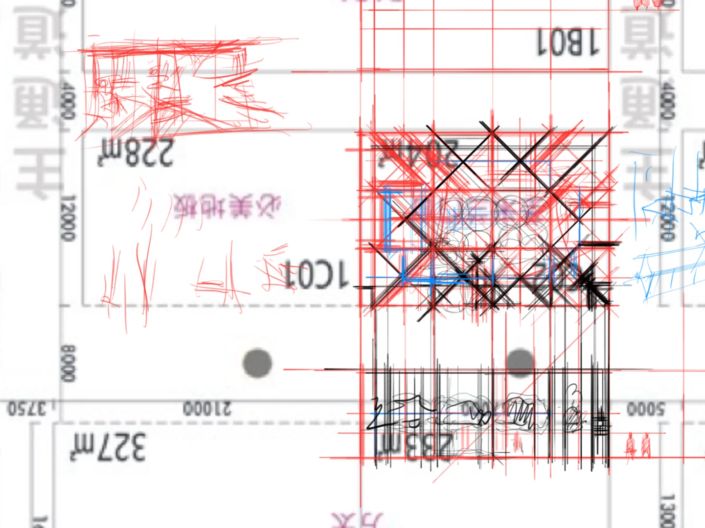 为品牌设计展位 方案手稿
