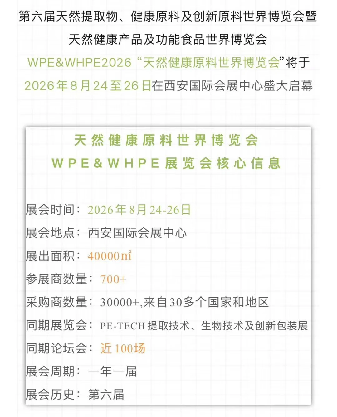 一定要去的展会，健康原料！