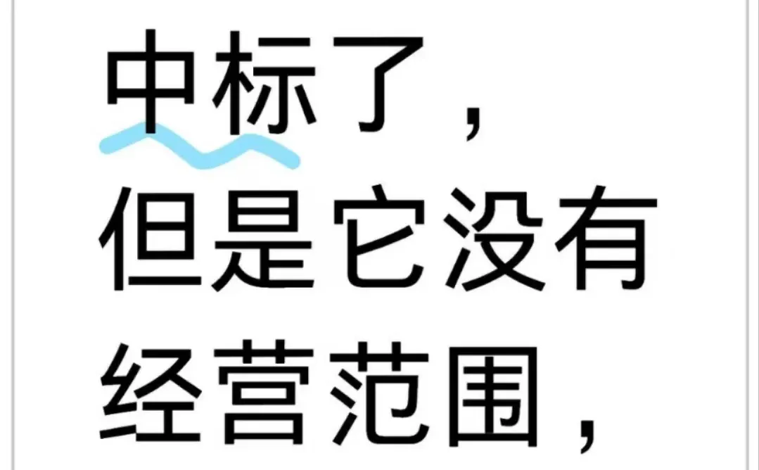 一家公司中标了，但没有经营范围，怎么质疑