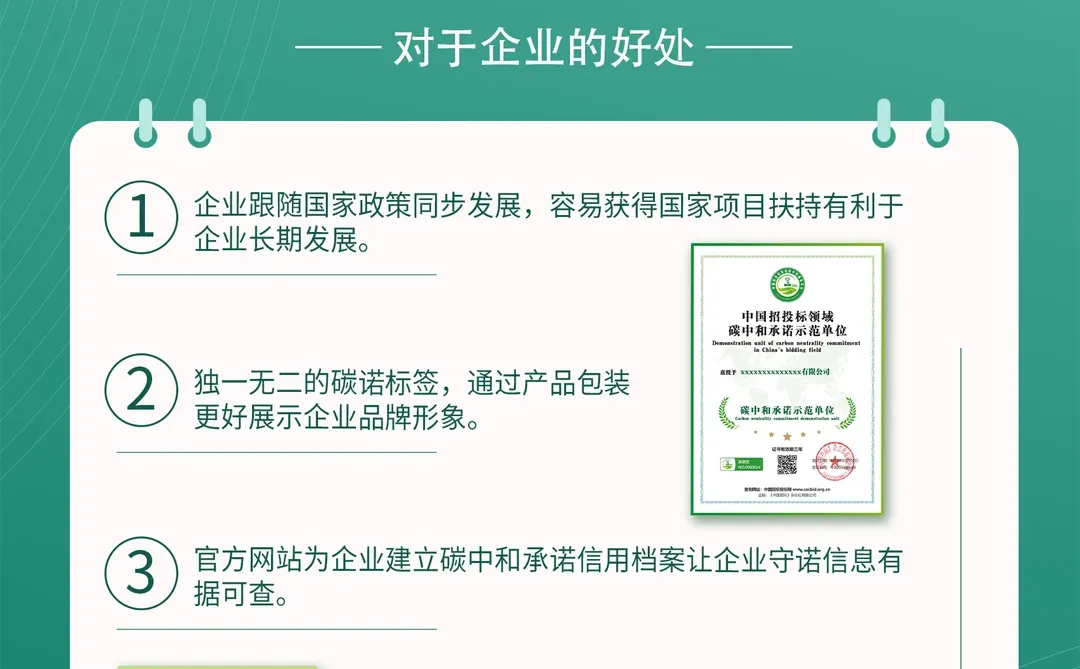 推动绿色招标采购-碳中和承诺示范单位